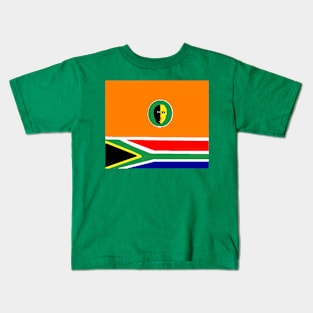 Sporty South African Design on Green Background Kids T-Shirt